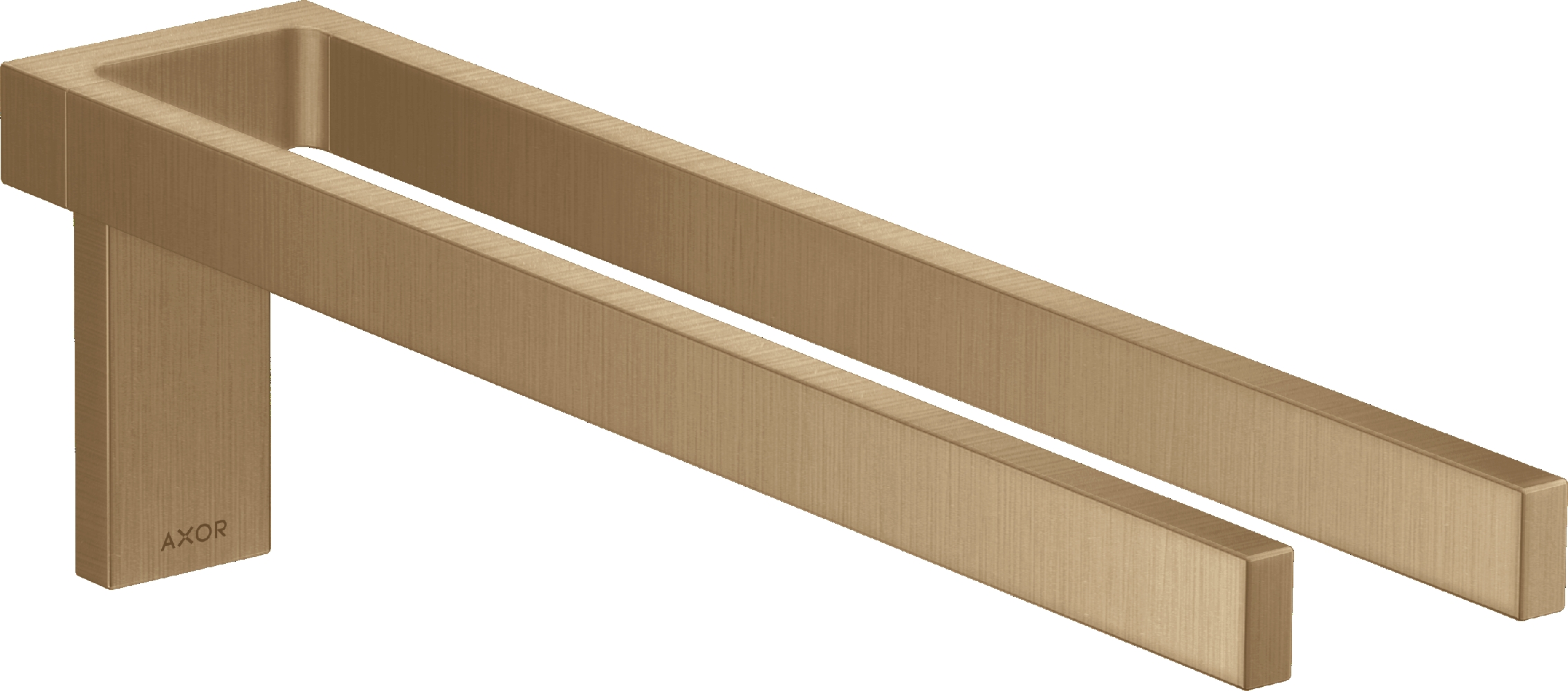Axor Universal Rectangular wieszak na ręczniki dwuramienny brąz szczotkowany 42622140