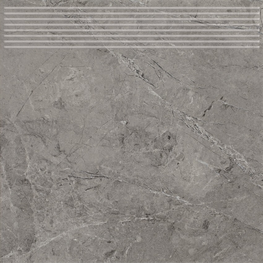 Paradyż Track stopnica 30x30 cm prosta grafitowy mat