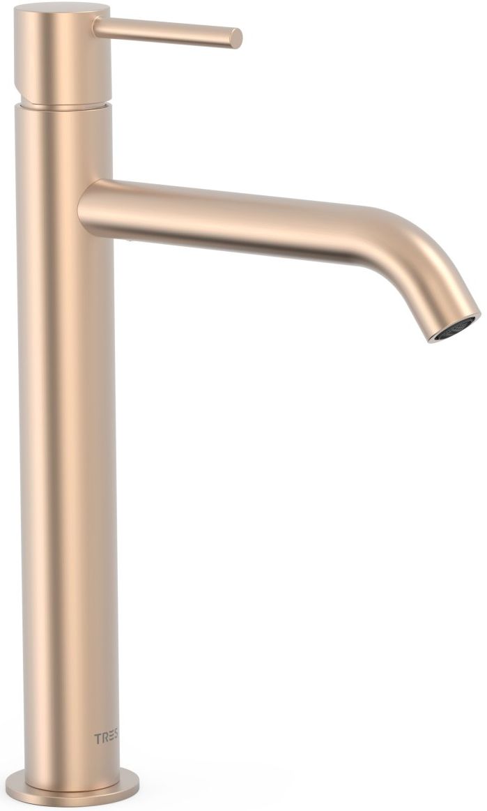 Tres Study Colors bateria umywalkowa stojąca wysoka różowe złoto mat 26230701OPM