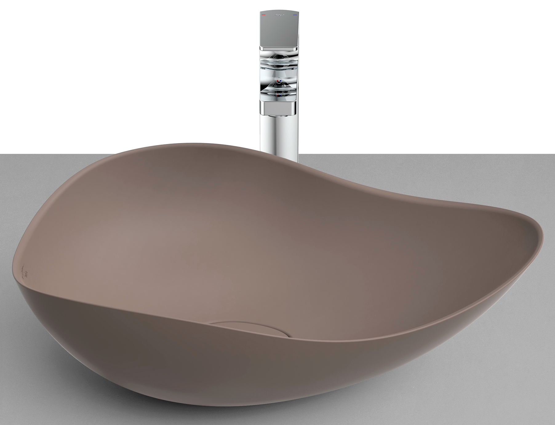 Roca Ohtake umywalka 54x37,5 cm nablatowa brąz/beż A327A13660 - Wysyłka w 24h