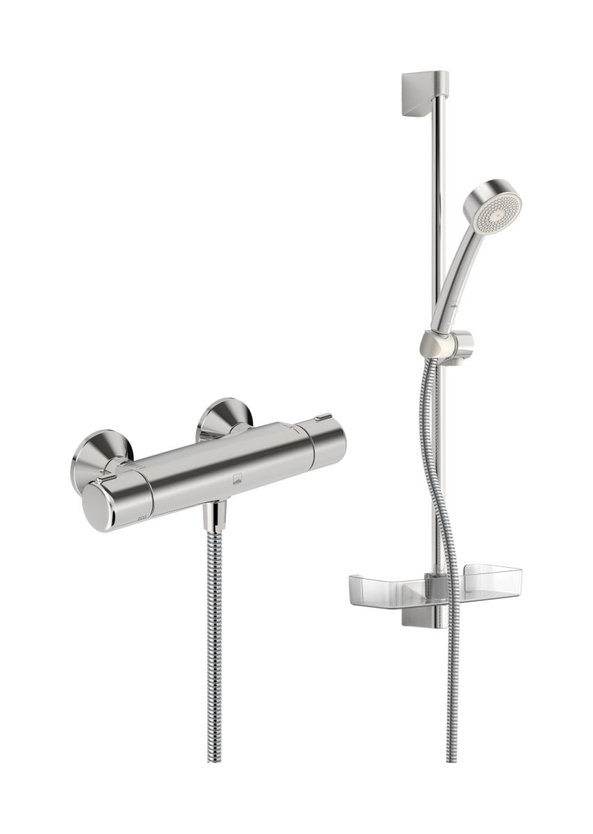 Oras Nova Apollo Eco zestaw prysznicowy ścienny termostatyczny chrom 7452U