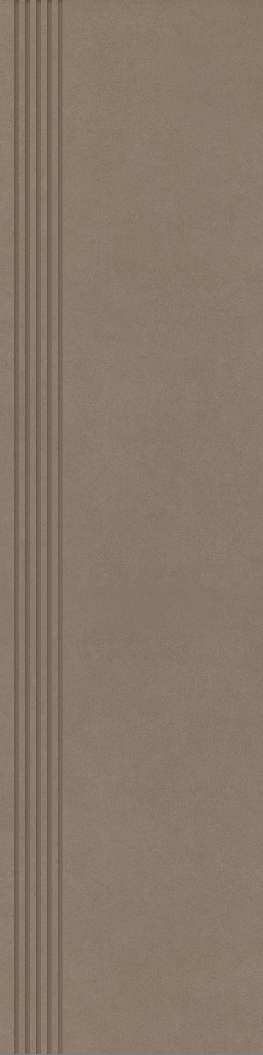 Paradyż Intero stopnica 29,8x119,8 cm prosta nacinana mocca brązowy mat