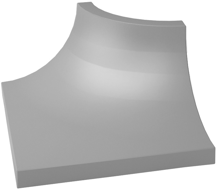 Paradyż Gamma kształtka 3x4 cm C szary połysk