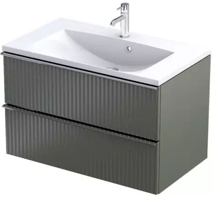 Oristo Etna szafka 79,6x45,5x50 cm podumywalkowa wisząca oliwkowa OR52-SD2S-80-17R