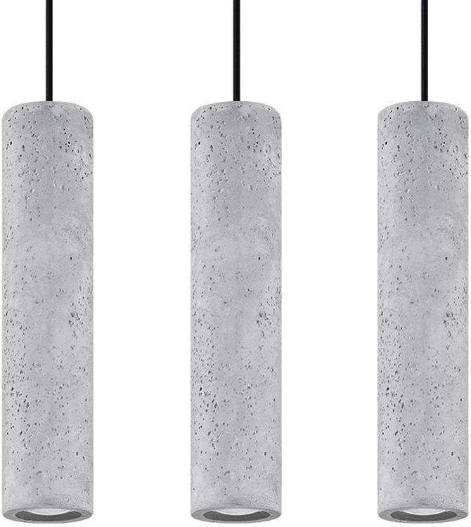 Sollux Lighting Luvo lampa wisząca 3x40W szara SL.0655