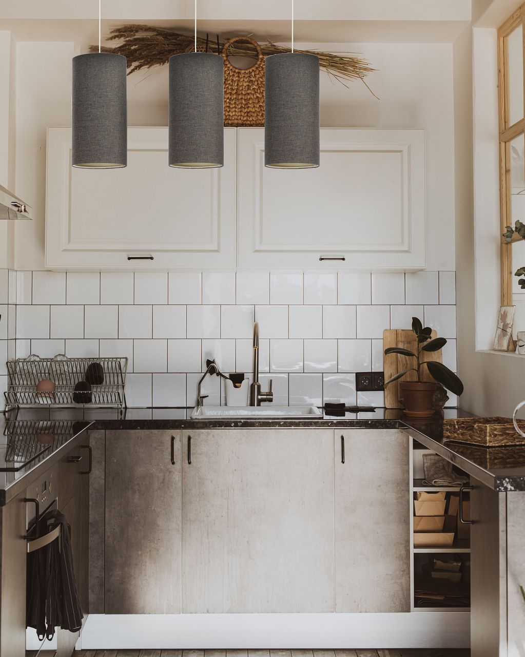 BPS Koncept Boho Ellegant Slim lampa wisząca 3x60W grafitowa 0T0-L3-006