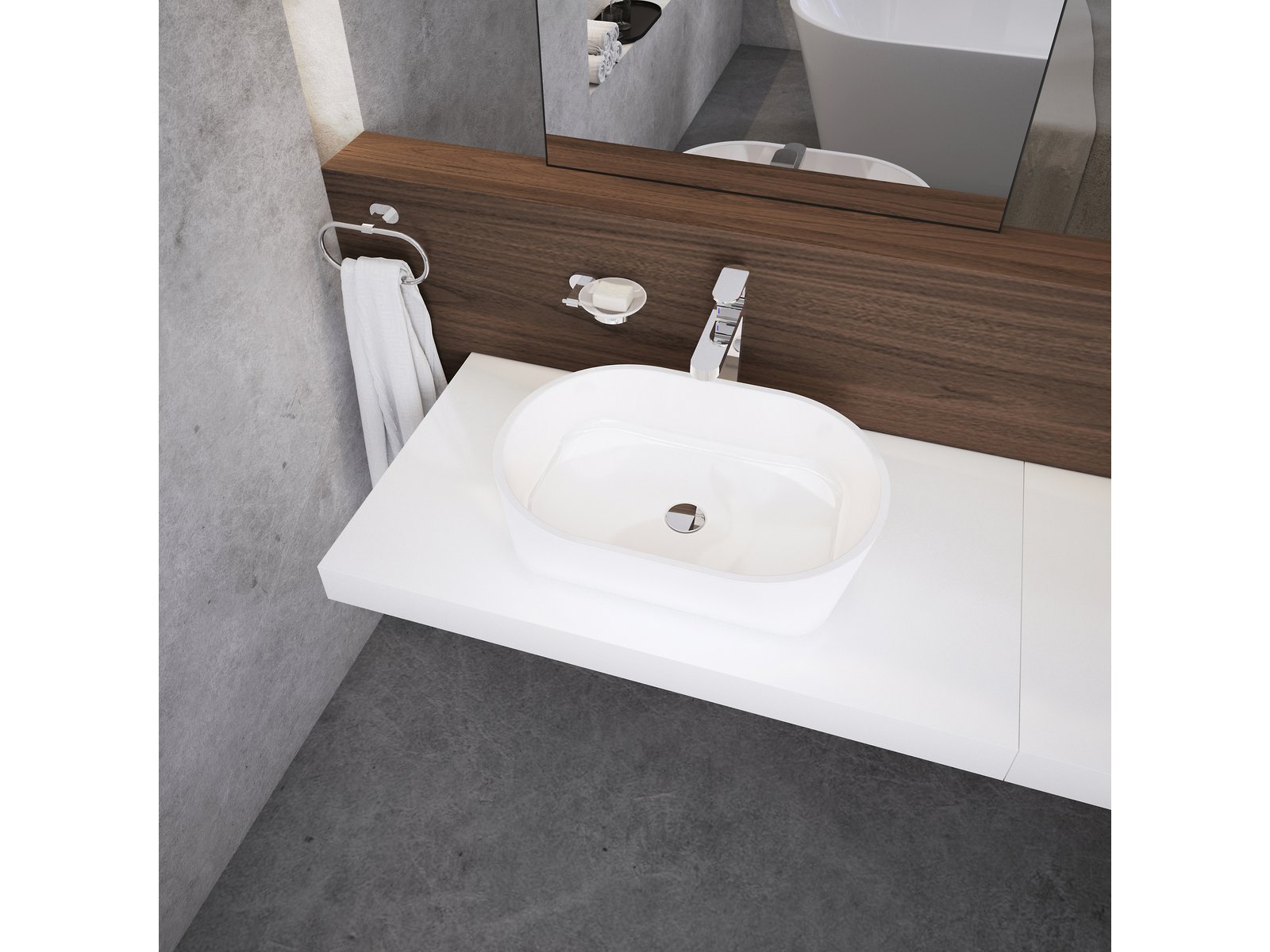 Ravak blat podumywalkowy 80 cm I prosty biały X000000839