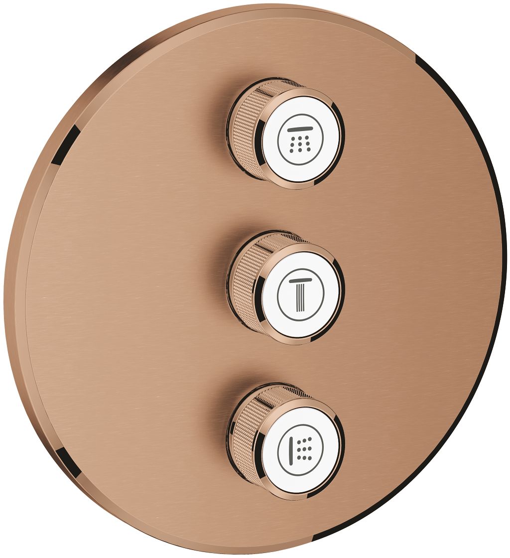 Grohe Grohtherm SmartControl potrójny zawór odcinający potrójny brushed warm sunset 29122DL0