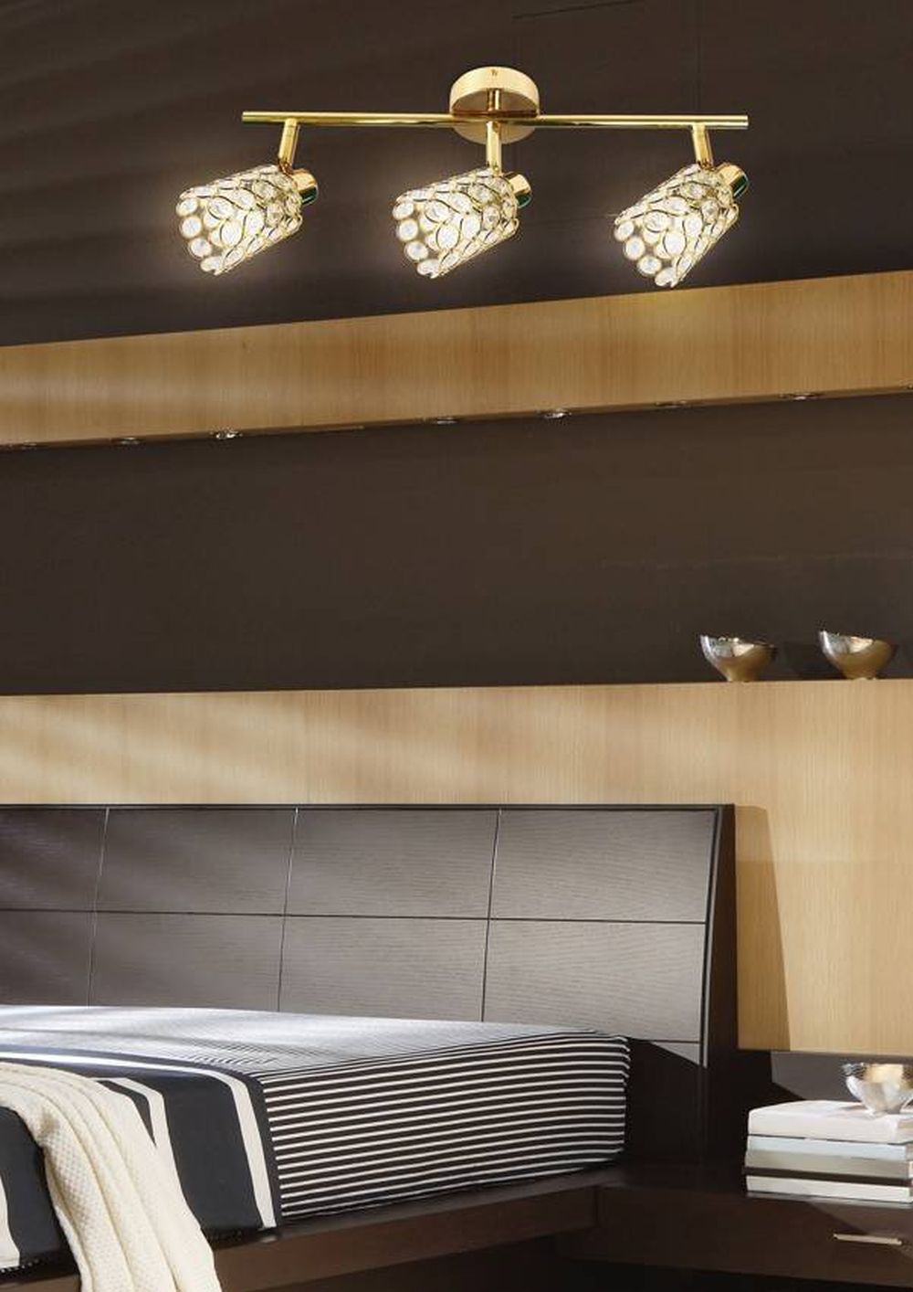 Candellux York lampa podsufitowa 3x40W mosiądz 93-70111