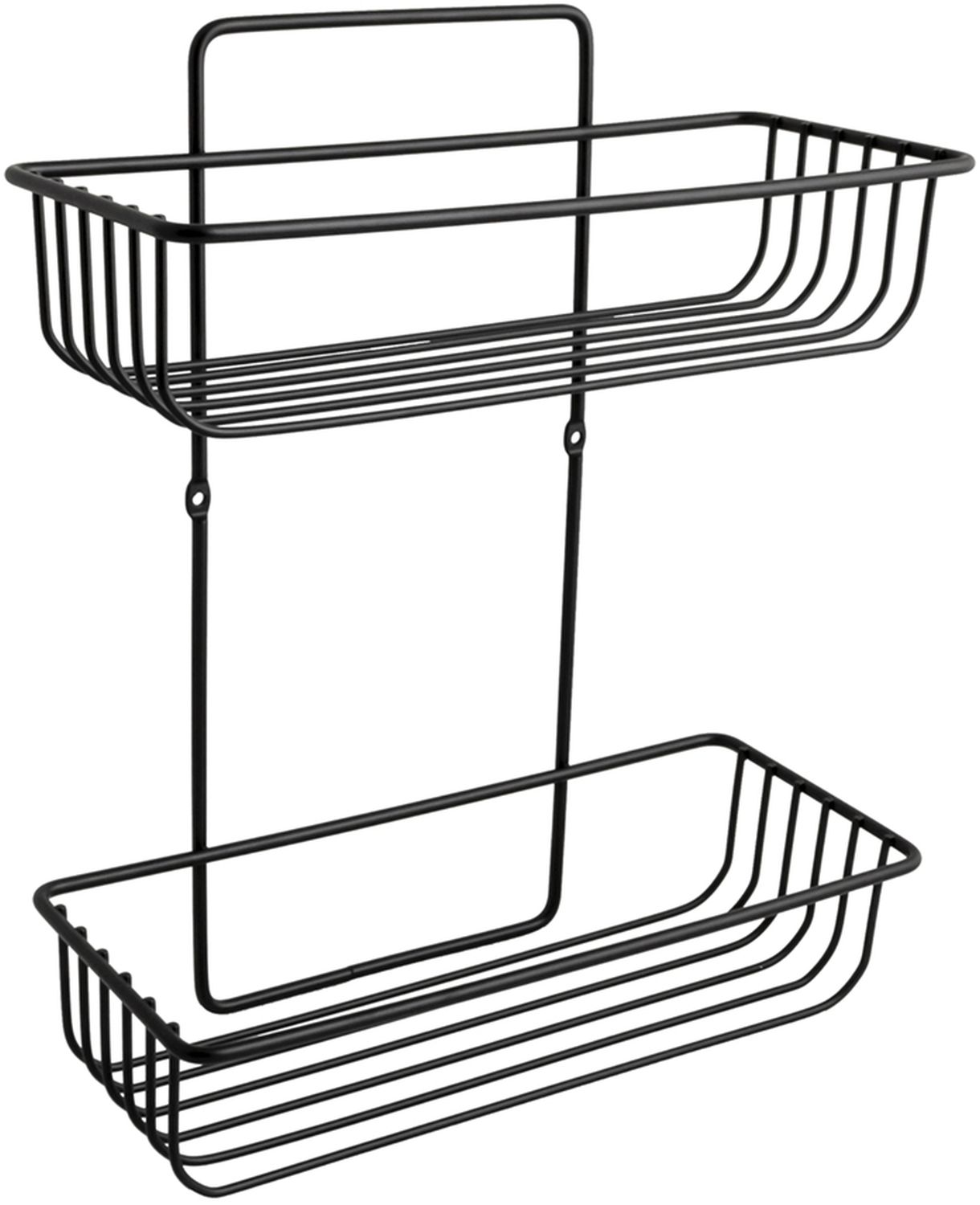 AWD Interior półka łazienkowa wisząca czarny mat AWD02081812