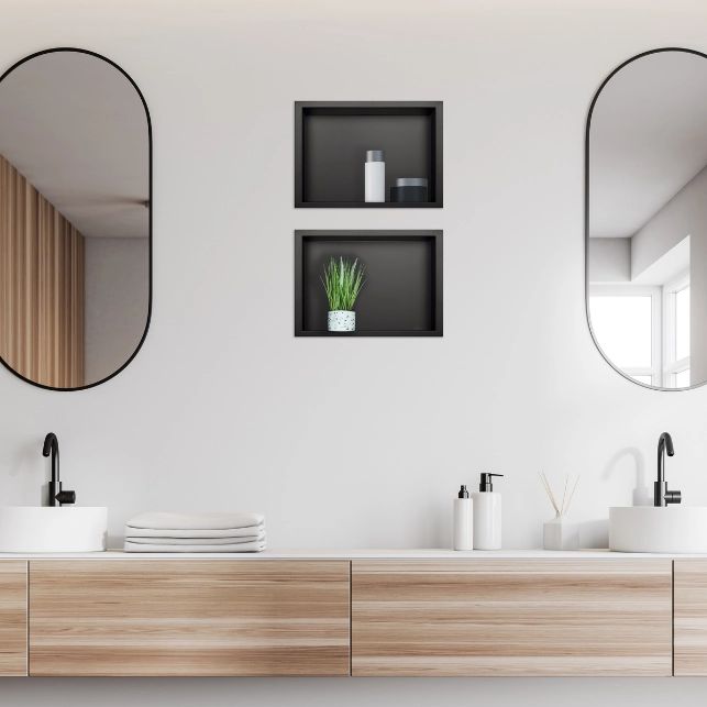 Balneo Wall-Box One Black półka wnękowa 30 cm czarna B0101020410-1 - Wysyłka w 24h