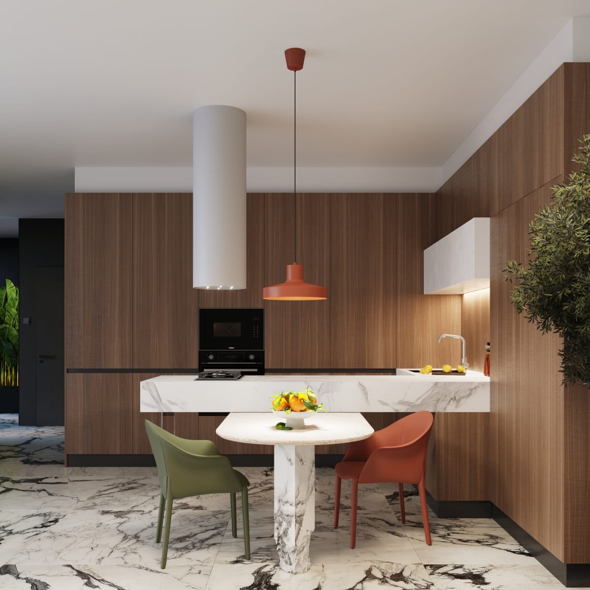 Sollux Lighting Bilo lampa wisząca 1x15 W czerwona SL.1706