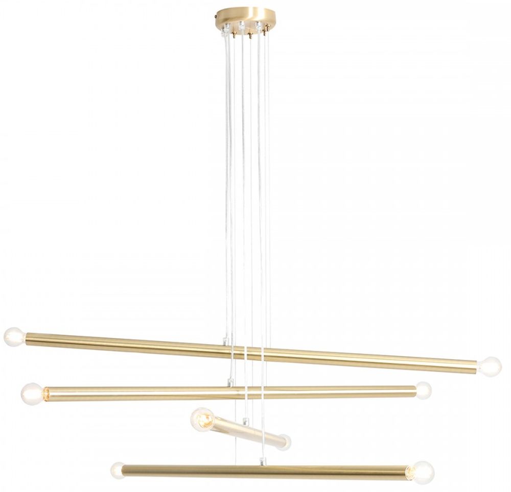 Aldex Tubo 8 lampa wisząca 8x40W mosiądz 1072P40