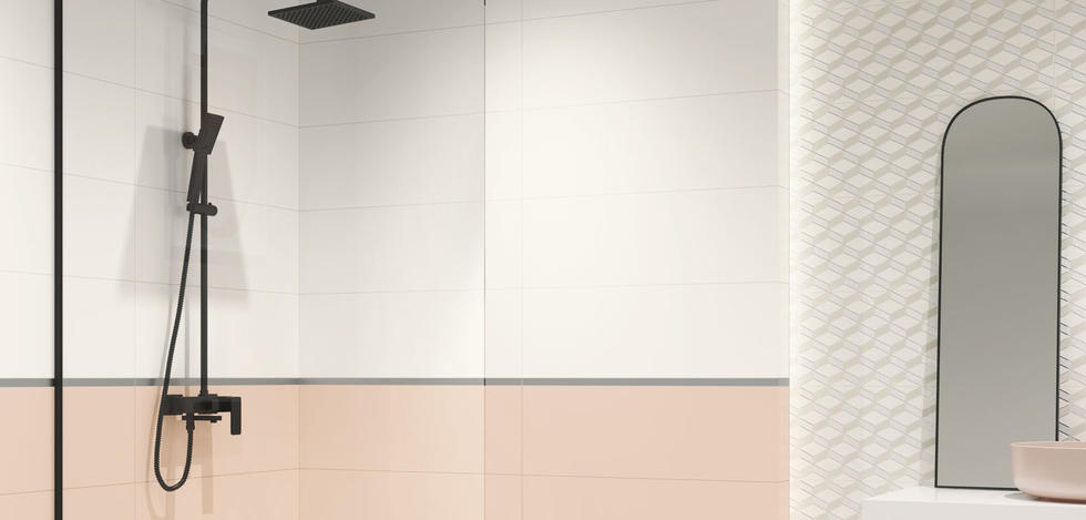 Paradyż Amelia płytka ścienna 25x75 cm różowa