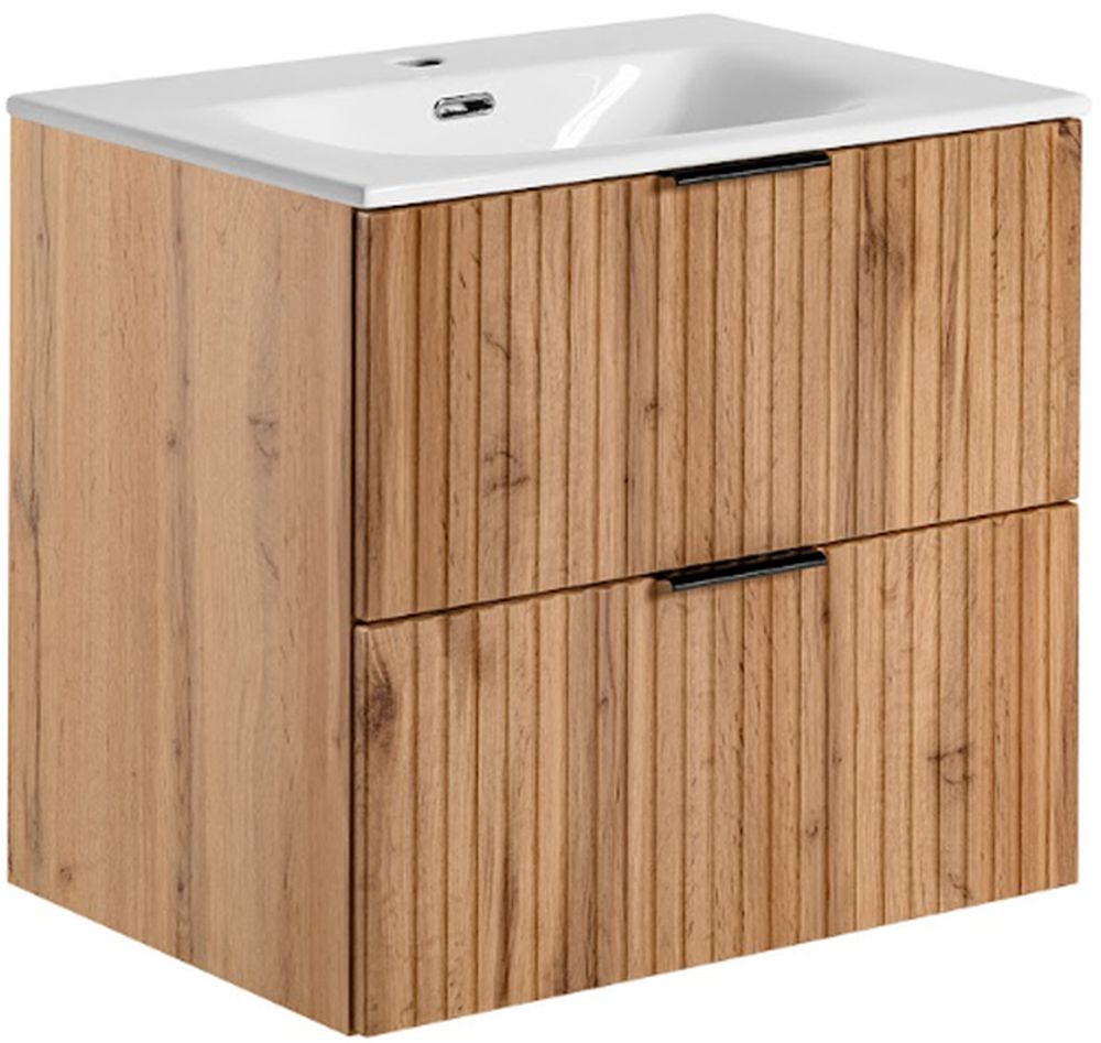 Zestaw Comad Adel Oak umywalka z szafką 60 cm dąb/biały SET -ADO SKY 60 CM - Wysyłka w 24h