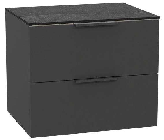 Zestaw Excellent Tuto 2.0 szafka 60 cm podumywalkowa wisząca z blatem szary-grafit MLEX.2172.K.60.02MA.GRGR