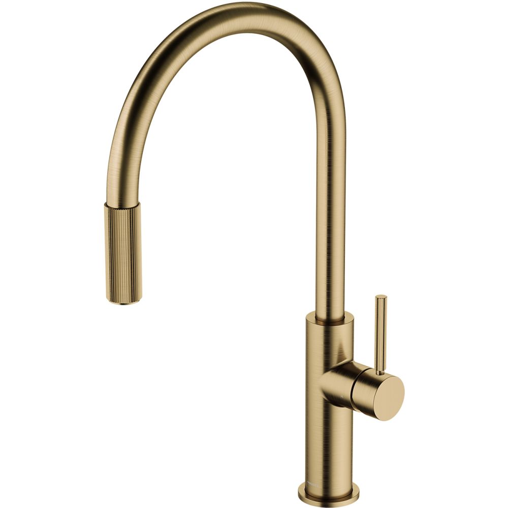 Omnires Switch bateria kuchenna do filtra wody stojąca z wyciąganą wylewką brąz antyczny szczotkowany SW9059BR