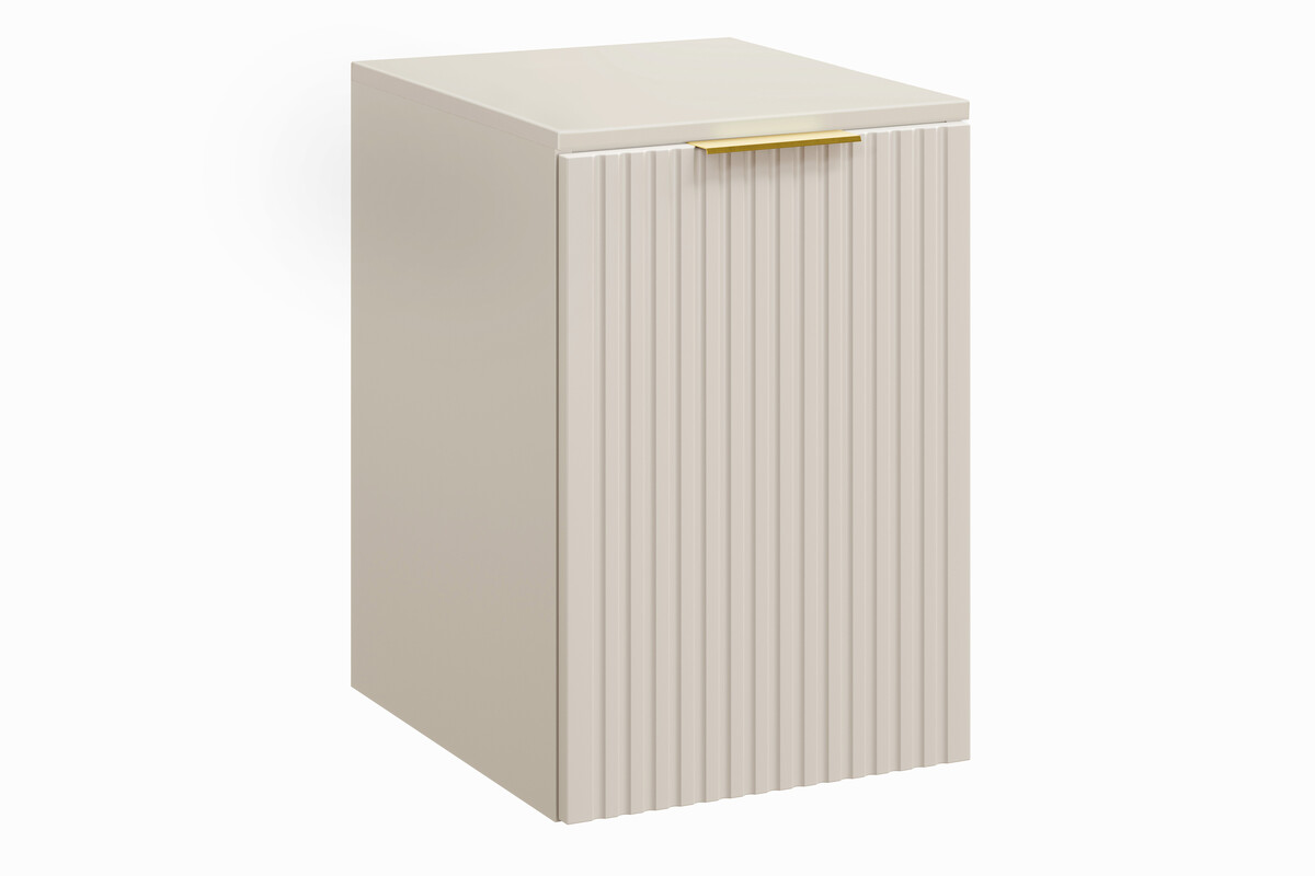 Zestaw Comad Adel Cashmere szafka 40 cm boczna wisząca z koszem i blatem kaszmir SET-ADC B CASHMERE 40CM LB