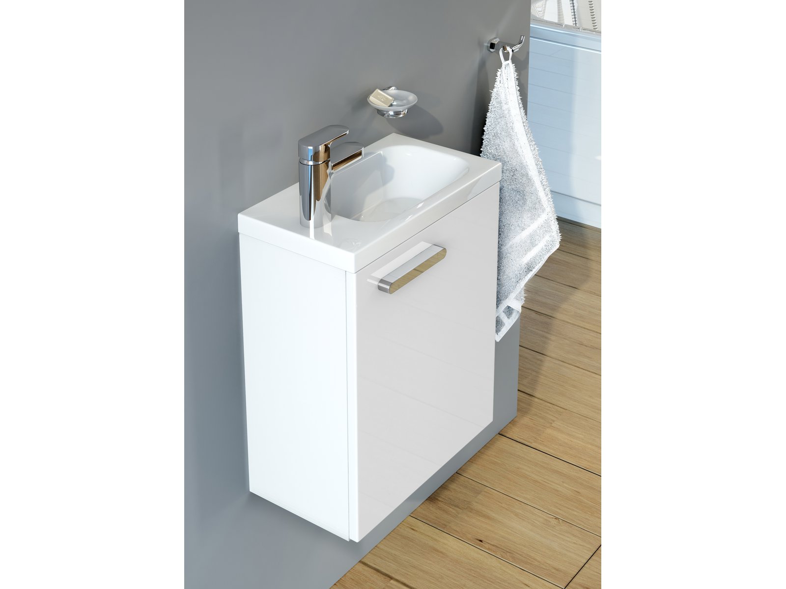 Ravak Chrome front szafki 40x55 cm prawy biały X000000541