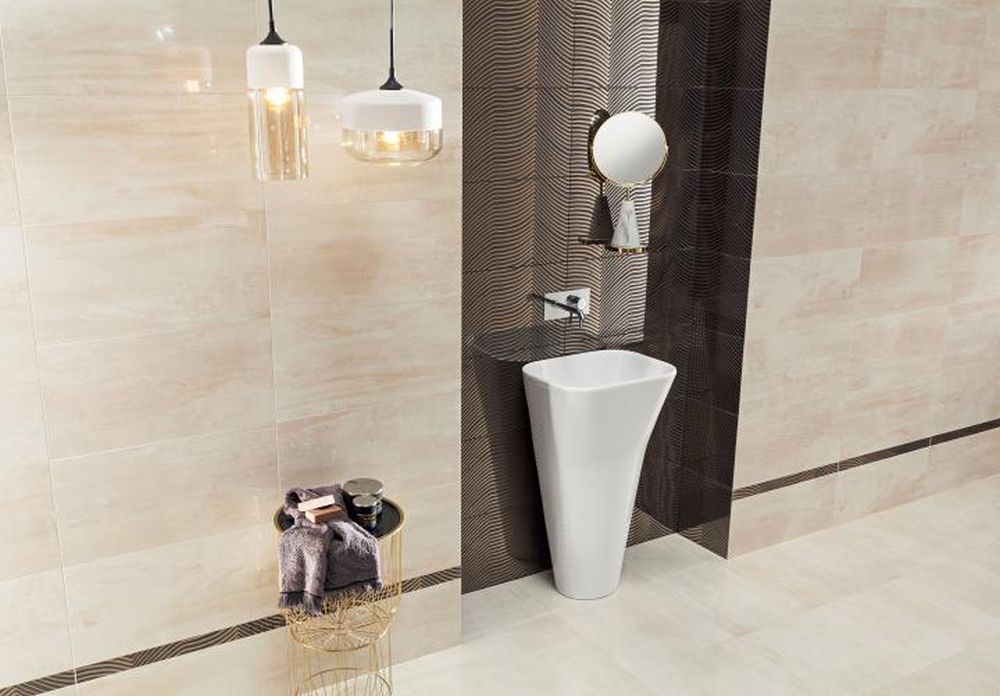 Tubądzin Shine Concrete dark dekor ścienny 29,8x59,8 cm