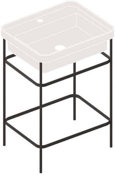 Art Ceram Fuori Scala stelaż stojący do umywalki czarny mat ACA05617