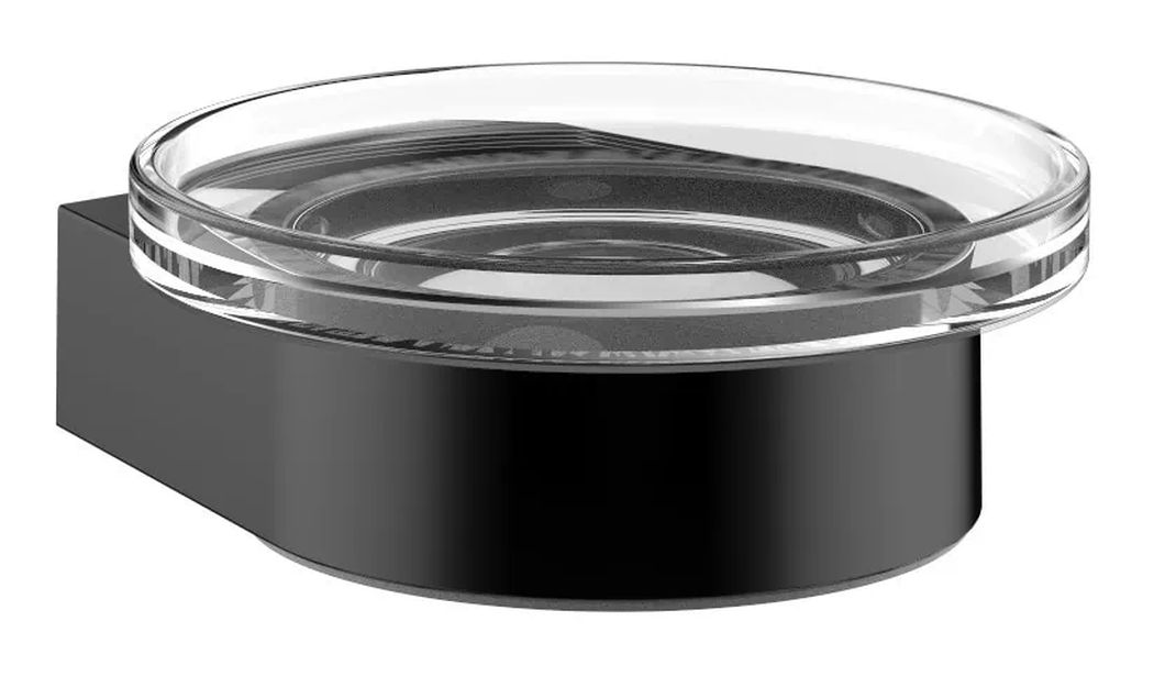 Emco Flow mydelniczka przezroczyste szkło czarny/szkło przezroczyste 273013300