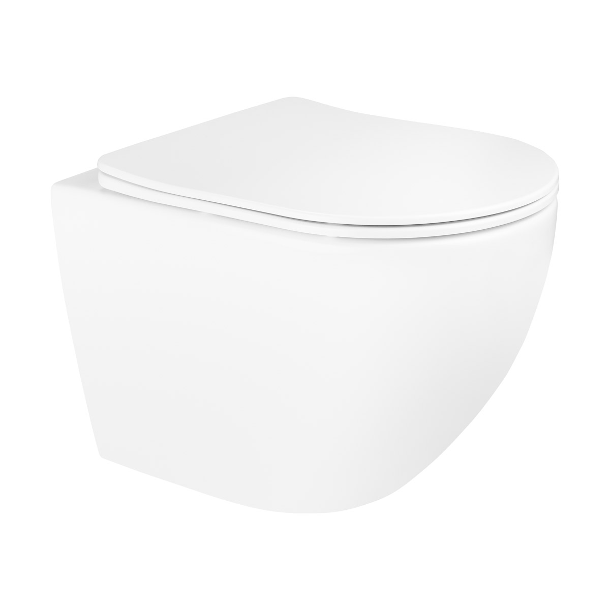 Zestaw Oltens Hamnes miska wisząca WC PureRim z powłoką SmartClean z deską wolnoopadającą Slim biała 42541000 - Wysyłka w 24h