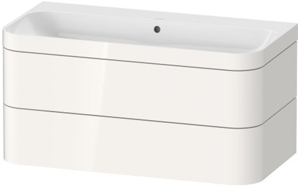 Duravit Happy D.2 umywalka z szafką 97,5 cm białą HP4638N2222
