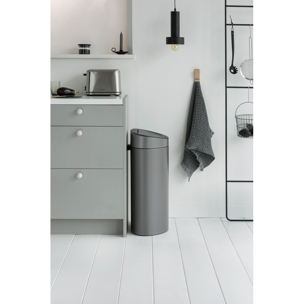 Brabantia Touch Bin New kosz na śmieci 40 l grafit 114908