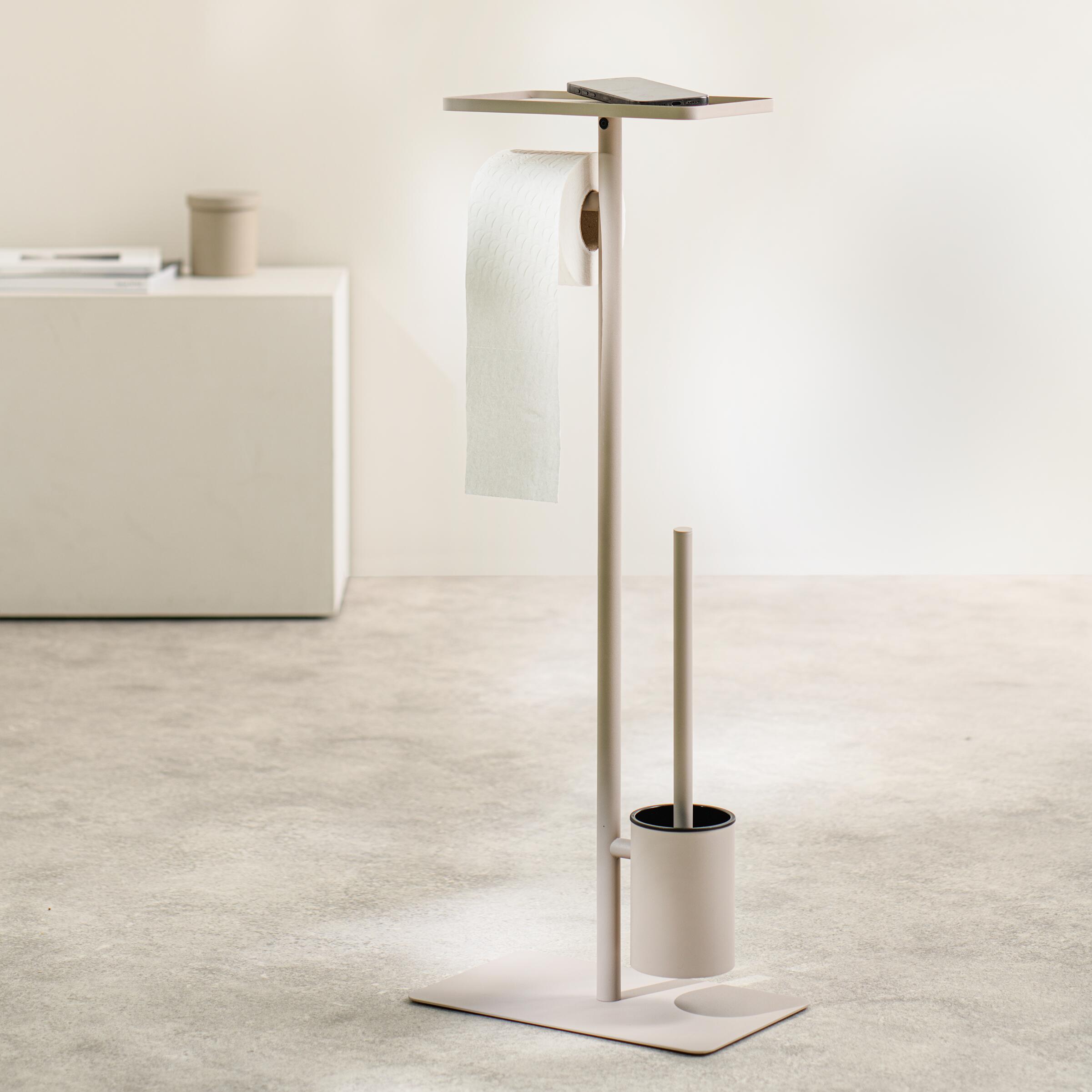 Sealskin Brix stojak na papier toaletowy ze szczotką WC i półką kaszmir 800789