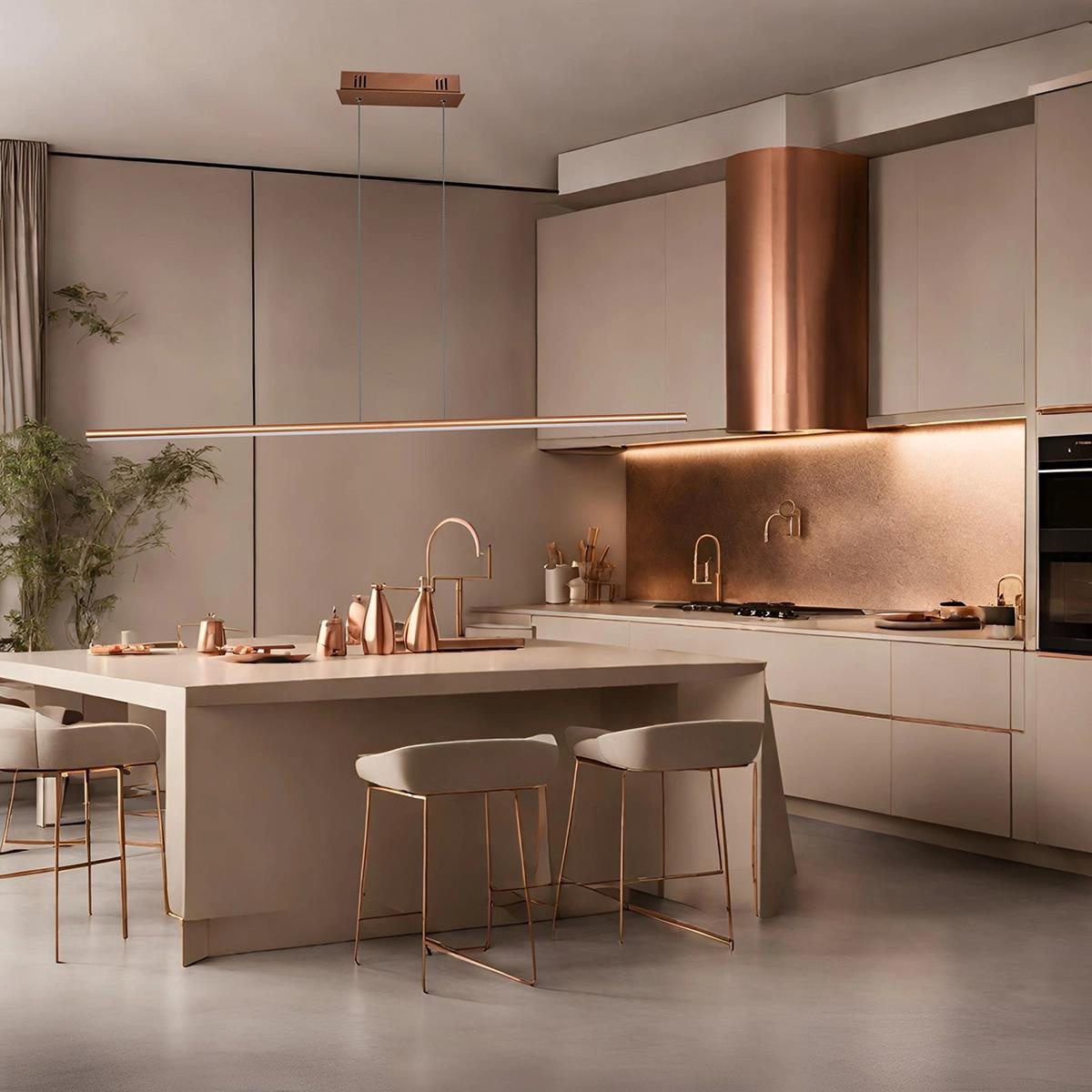 Altavola Design Linea lampa wisząca 1x15 W miętowa LA089/P_120_4k_copper