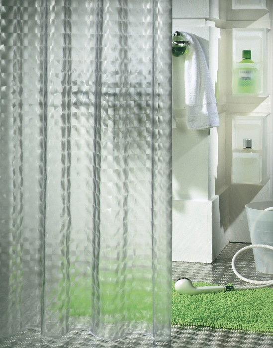 Sealskin Prisma zasłona prysznicowa 180x200 cm PEVA transparentny wzór 211181300 - Wysyłka w 24h