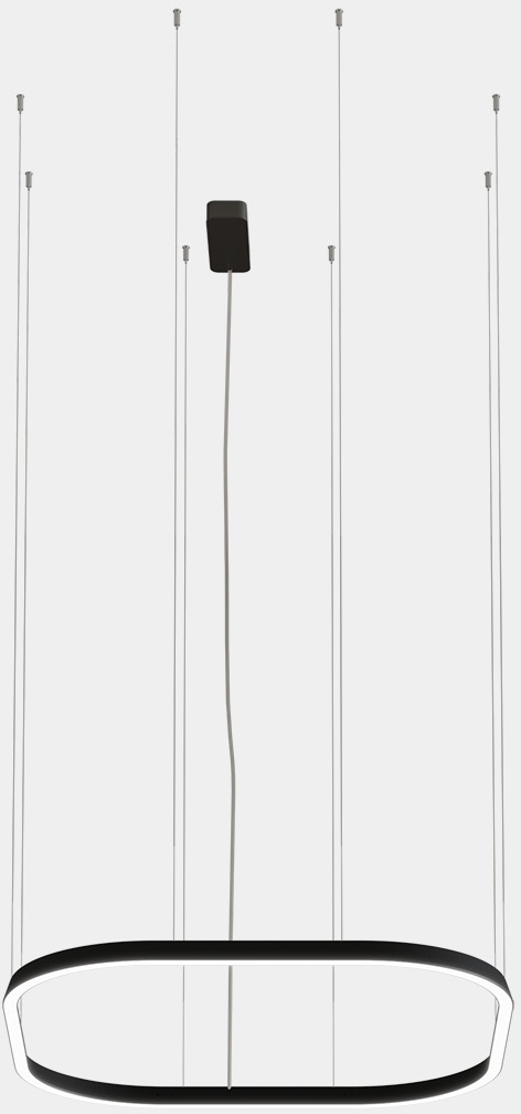 Leds C4 Geometric Square Surface lampa wisząca 1x76 W czarna QS4Z-00W9AZOS05