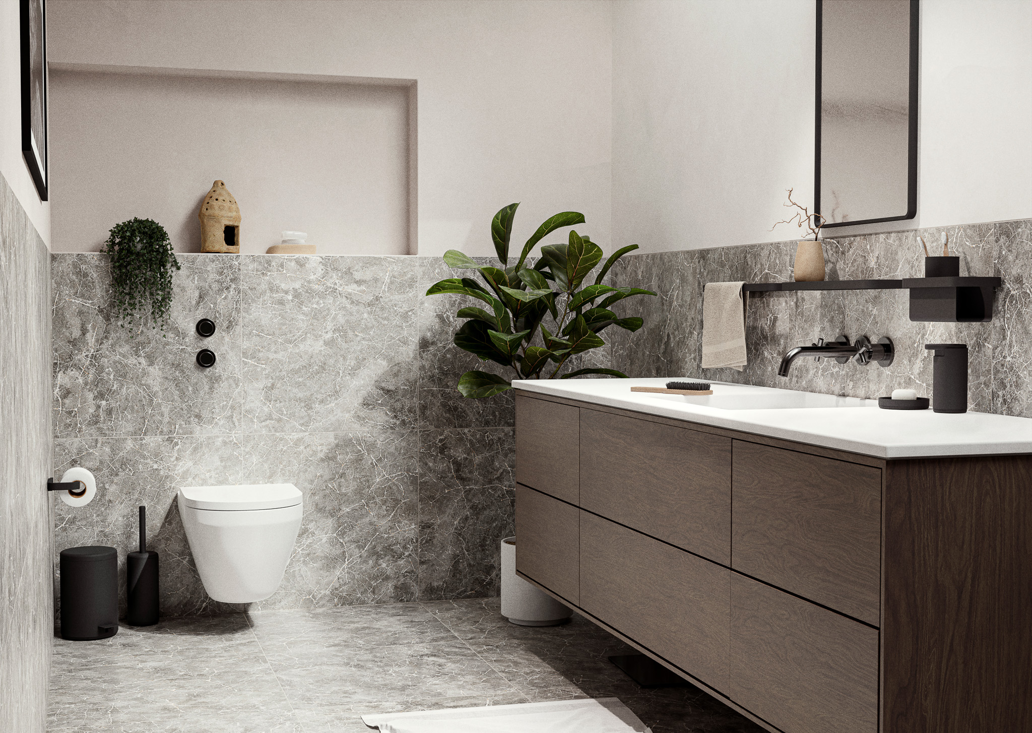 Zone Denmark Rim uchwyt na papier toaletowy czarny 14637 - Wysyłka w 24h