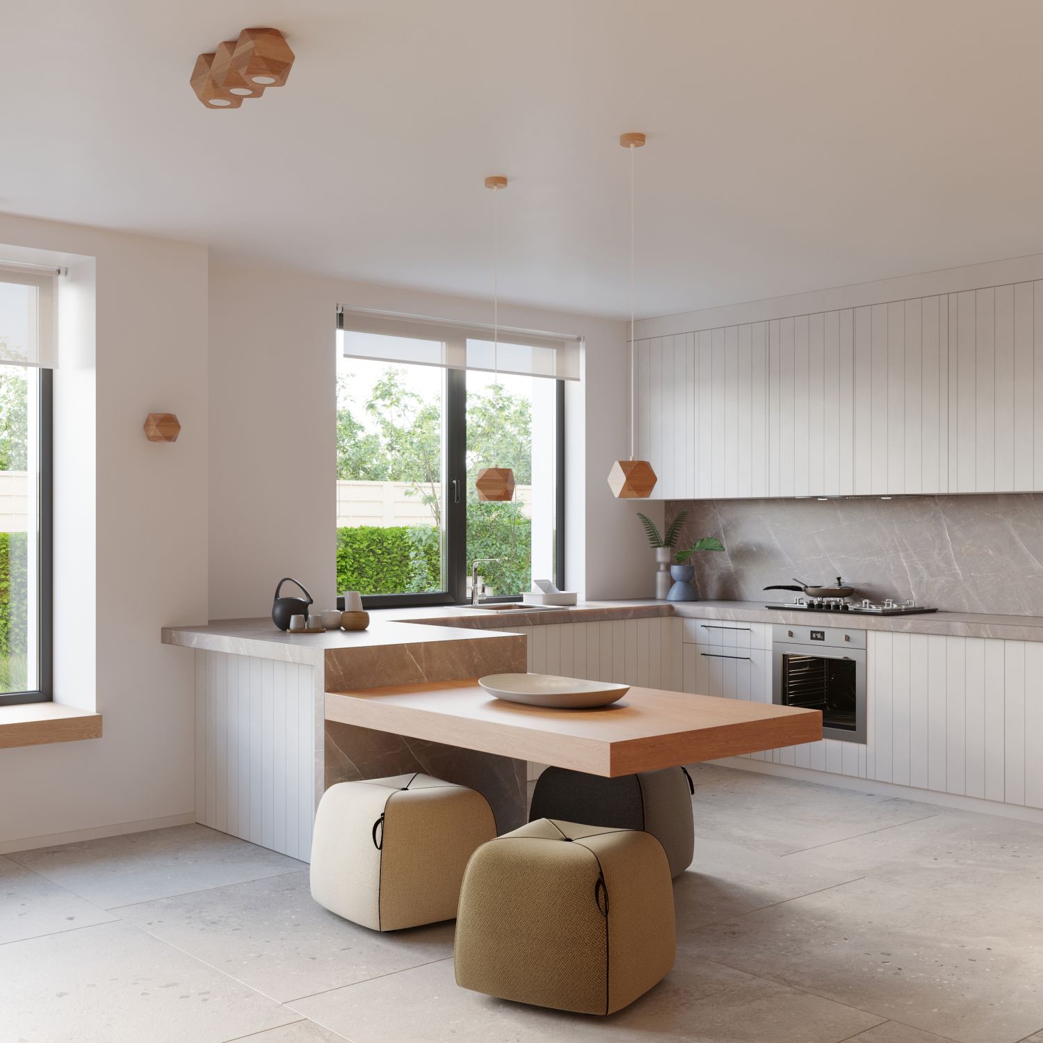 Sollux Lighting Woody lampa podsufitowa 3x40W drewno naturalne SL.1010