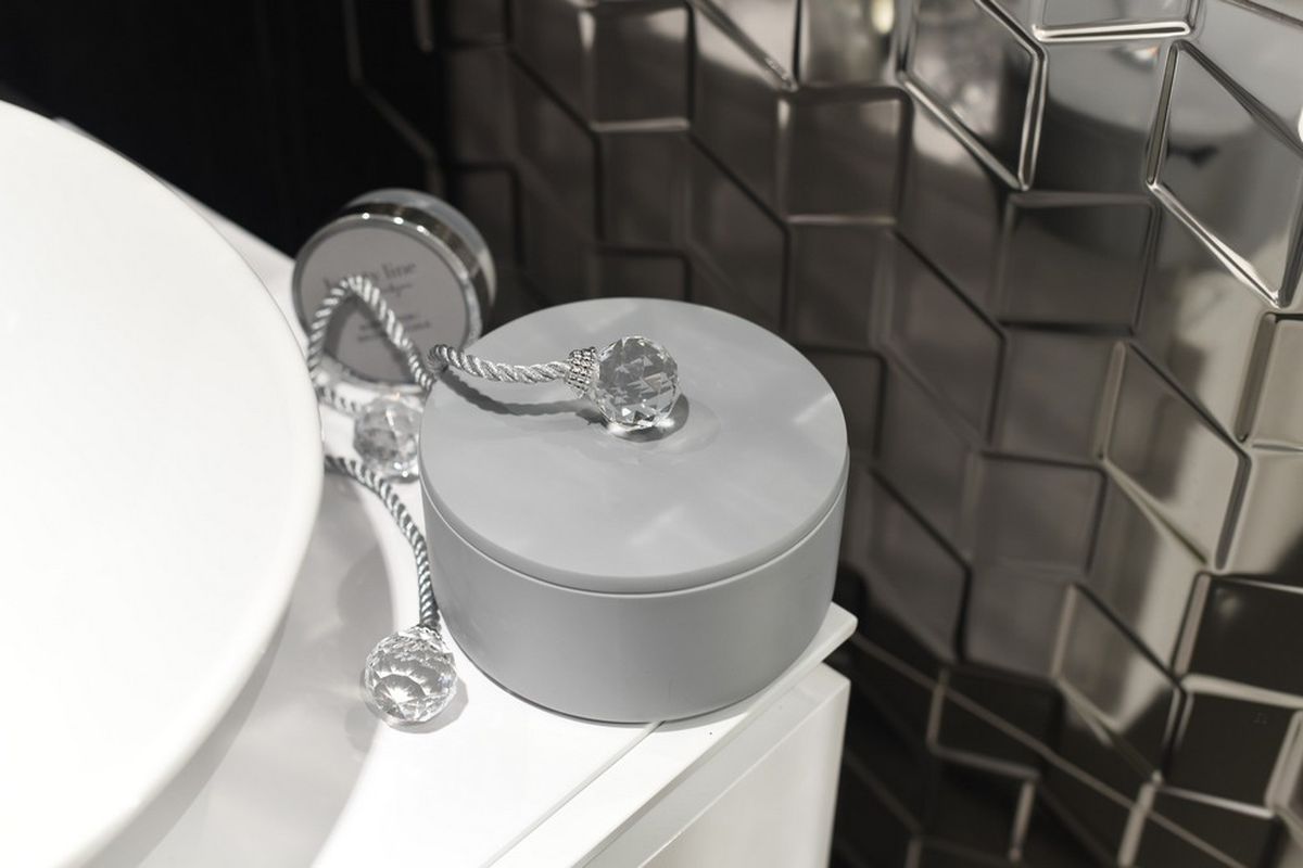 AWD Interior organizer na kosmetyki z lusterkiem szary AWD02091466