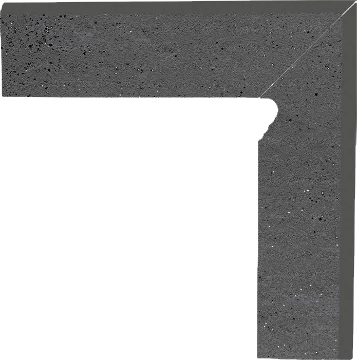 Paradyż Semir cokół podłogowy 8,1x30 cm prawy dwuelementowy grafitowy