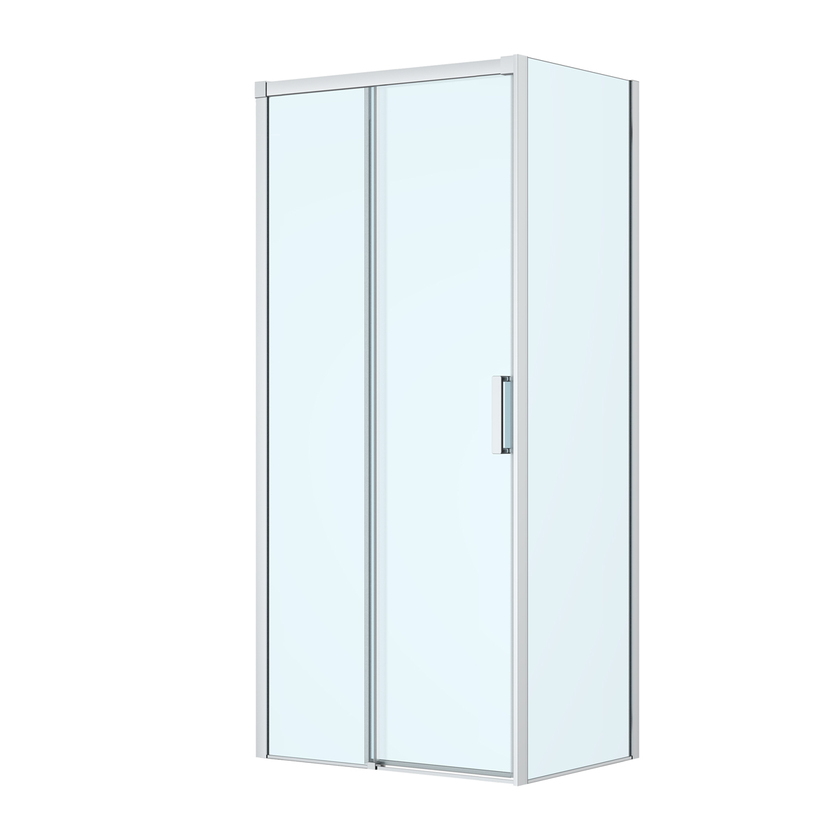 Oltens Breda kabina prysznicowa 100x80 cm prostokątna chrom/szkło przezroczyste 20221100 - Wysyłka w 24h