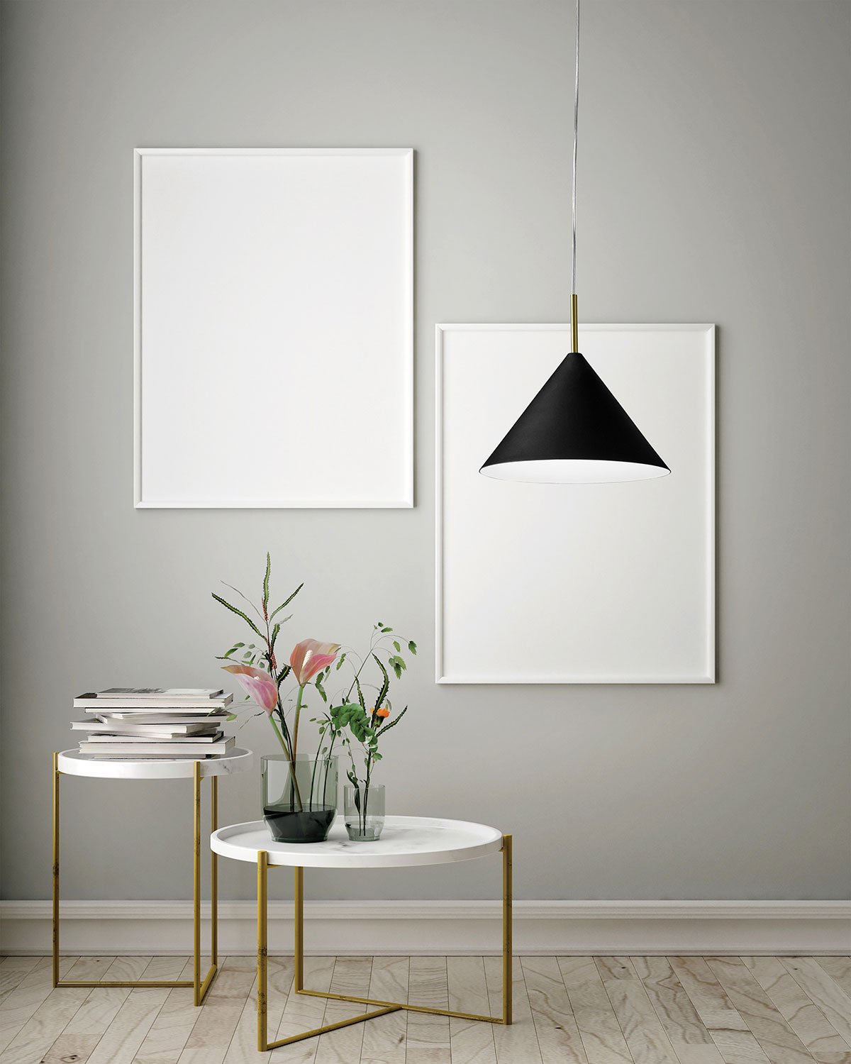 Miloox Samoi lampa wisząca 1x40W czarna/biała 1744.109