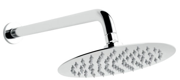 Ferro Slim deszczownica z ramieniem 20x20 cm okrągła chrom NPT11