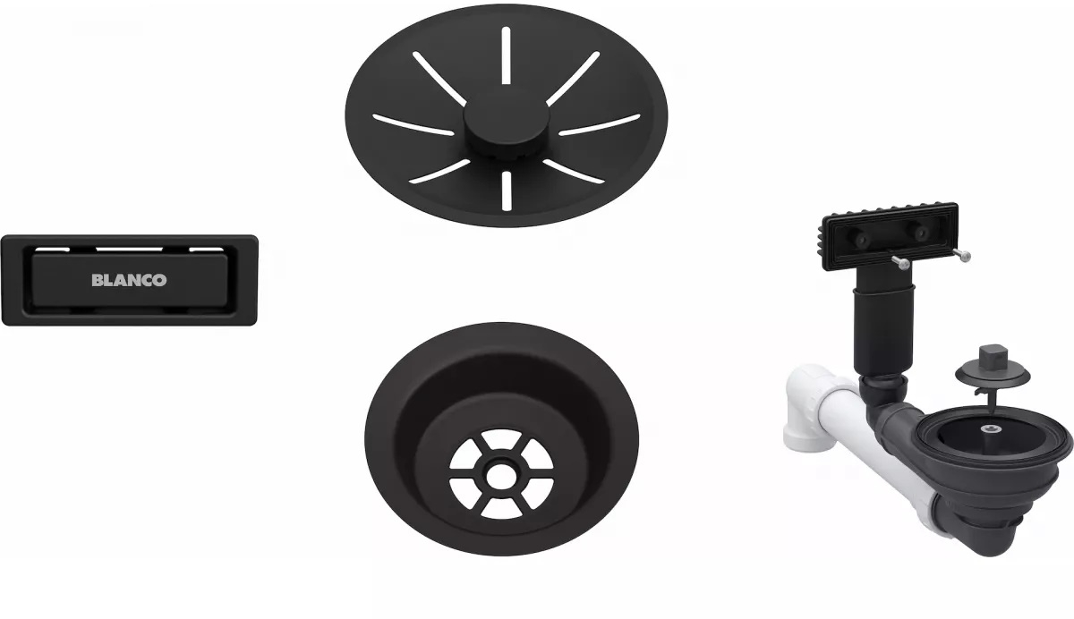 Blanco armatura przelewowo-odpływowa czarny mat 207422 - Wysyłka w 24h