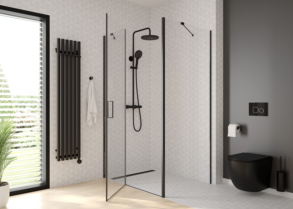 Oltens Stang (e) grzejnik elektryczny 150x31,5 cm czarny mat 55122300 - Wysyłka w 24h