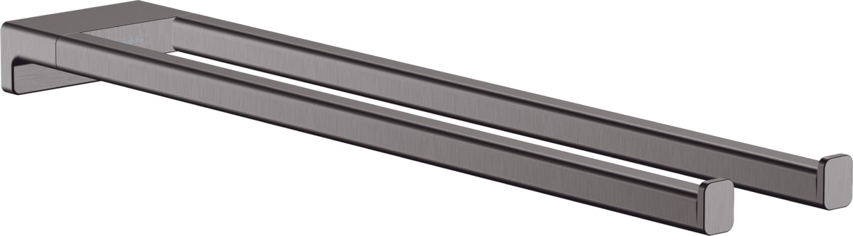 Hansgrohe AddStoris wieszak na ręcznik 44,5 cm podwójny czarny chrom szczotkowany 41770340