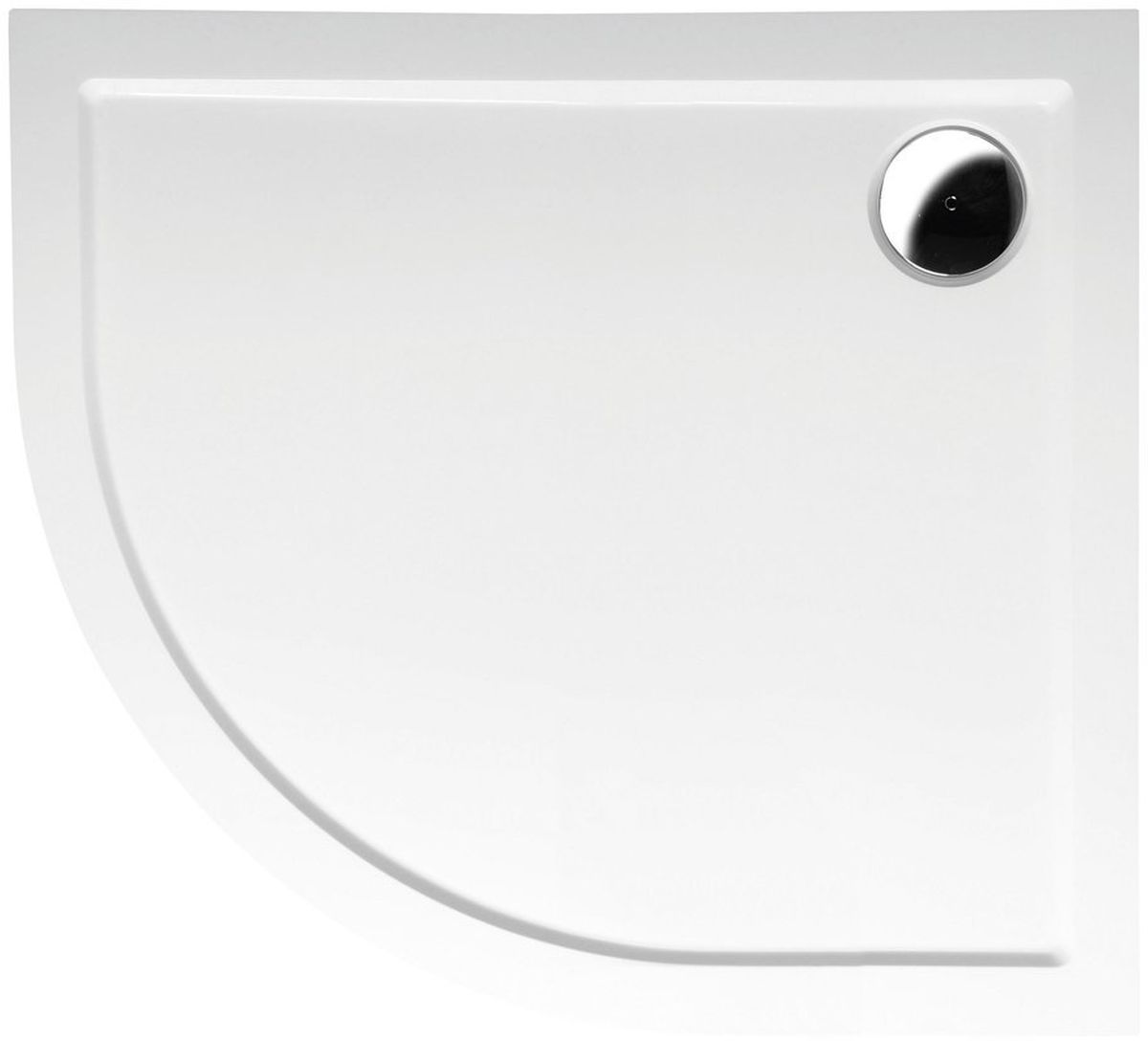 Polysan Rena brodzik 90x80 cm półokrągły prawy biały 72891