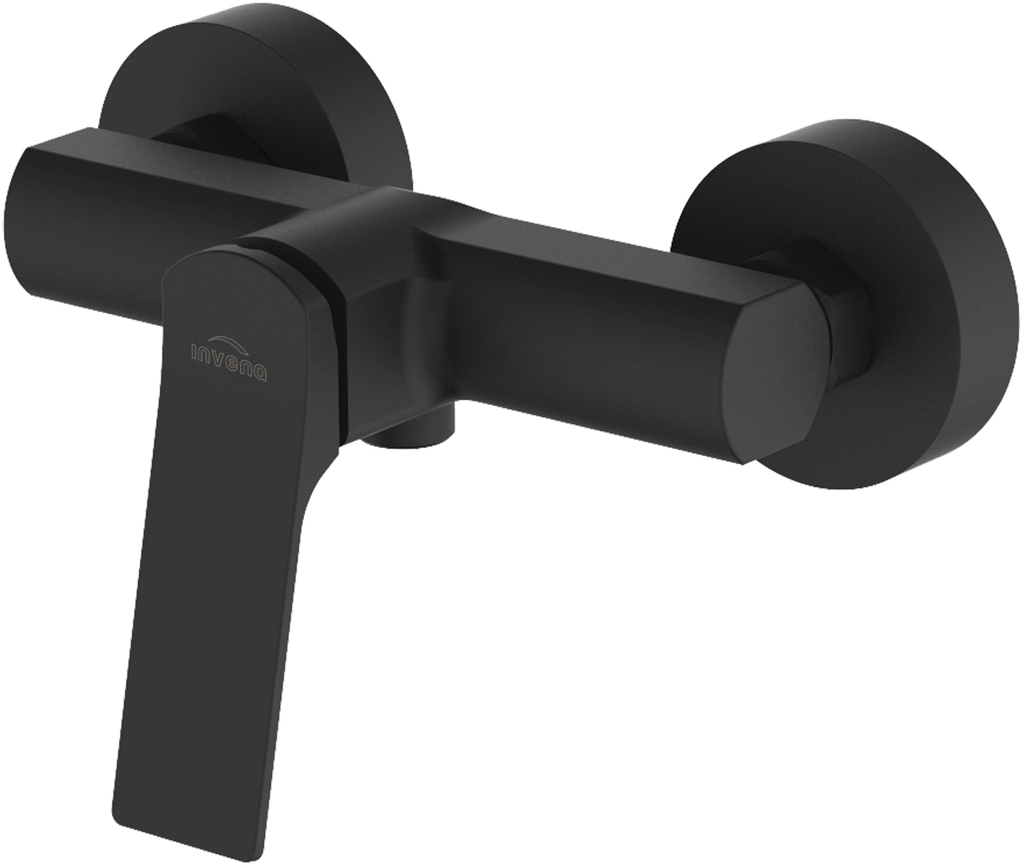 Invena Neri bateria prysznicowa ścienna czarny mat BN-01-004