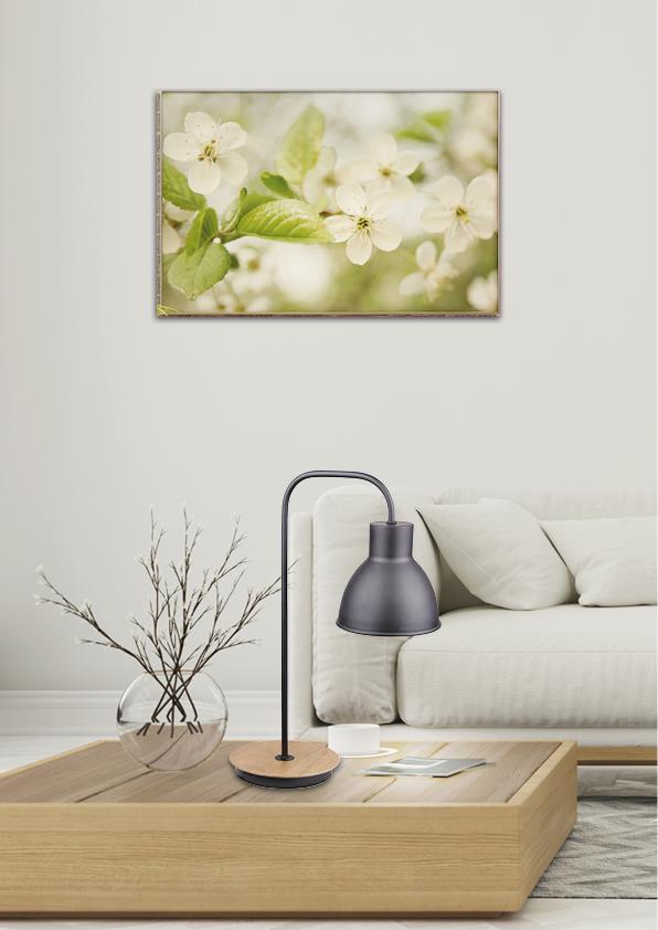 Candellux Vario lampa biurkowa 1x60W czarny/drewno 41-73488