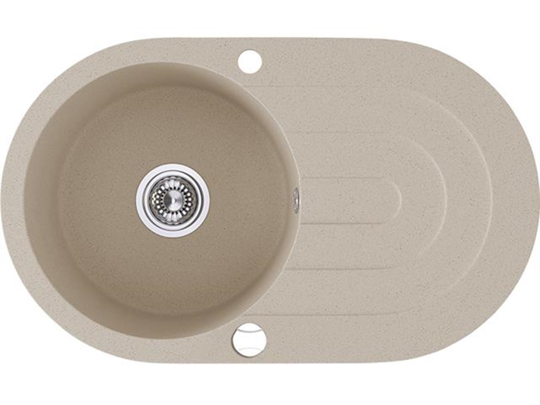 Laveo Dafne zlewozmywak granitowy 78x47 cm beżowy SBD481T - Wysyłka w 24h