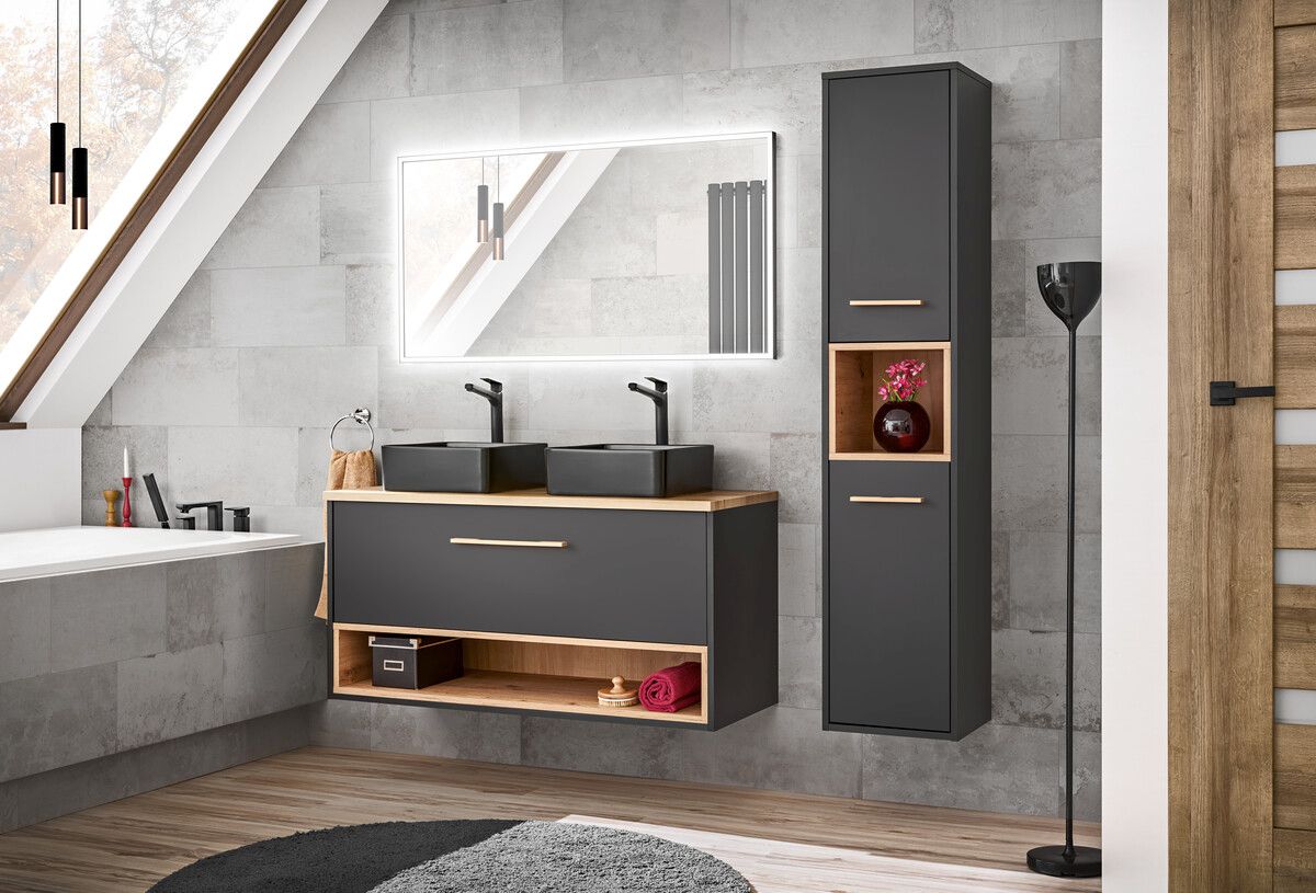 Comad Borneo szafka 120x46x57 cm podumywalkowa wisząca szara BORNEO COSMOS 854 FSC