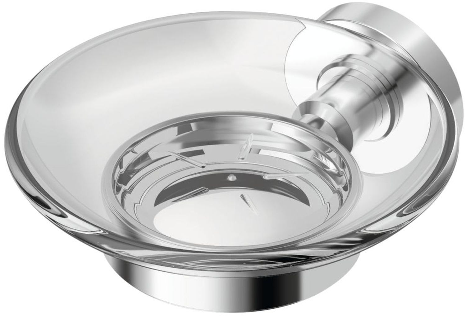 Ideal Standard IOM mydelniczka ścienna chrom/szkło przezroczyste A9123AA