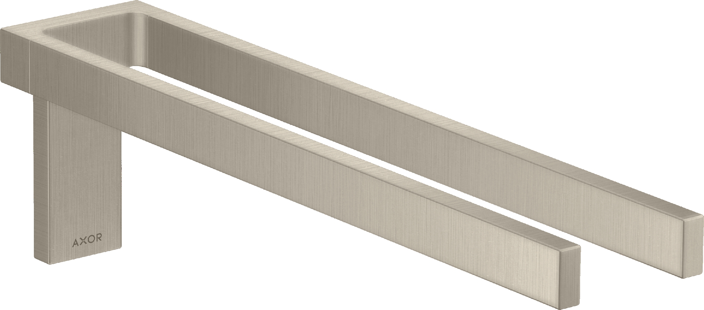 Axor Universal Rectangular wieszak na ręczniki dwuramienny nikiel szczotkowany 42622820